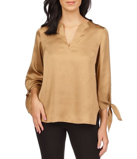 michael michael kors michele tie sleeve blouse|Michael Kors blouse sale.